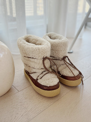 Leather Cone Heel Booties