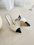 Leather Pearl Detail Mules