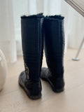 Fur Trim Flat Boots