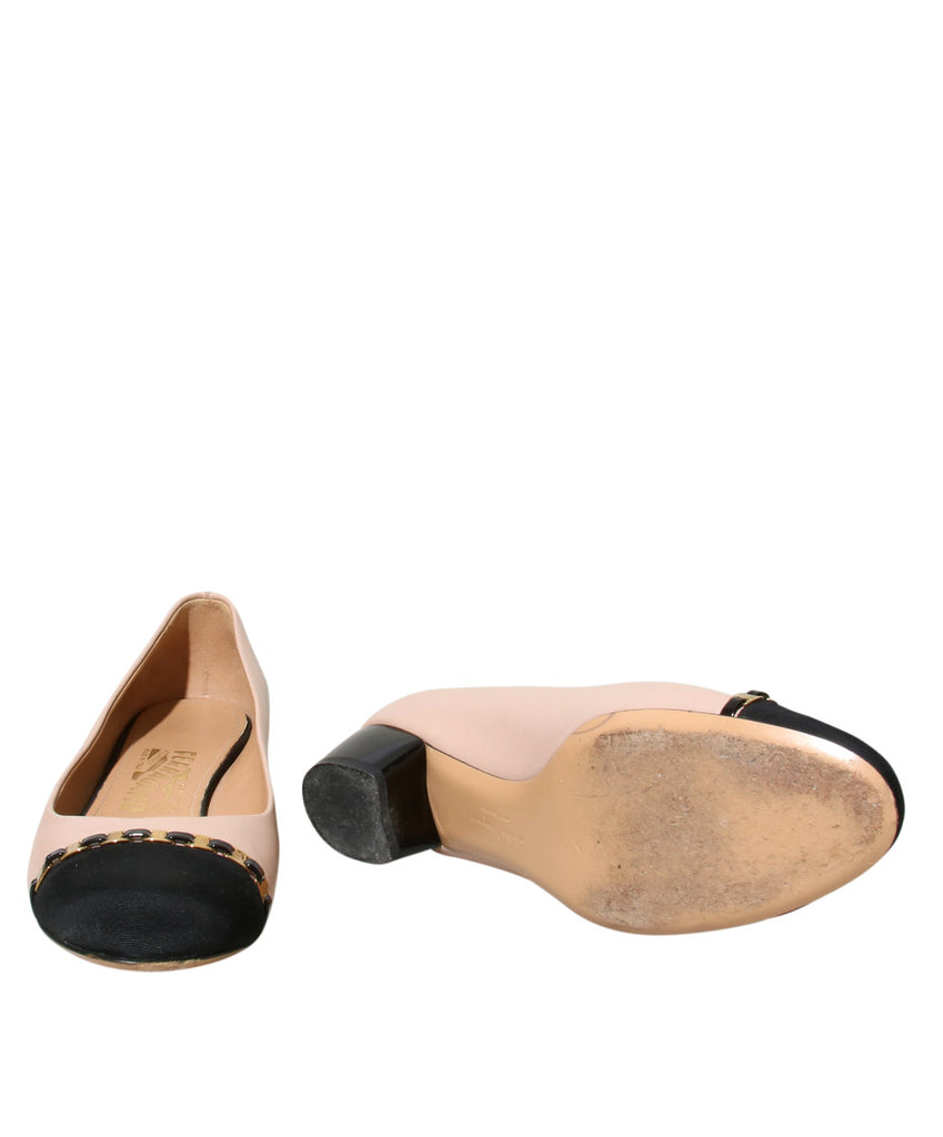 Round Toe Low Heel Pumps