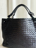 Vintage Intrecciato Leather Shoulder Bag