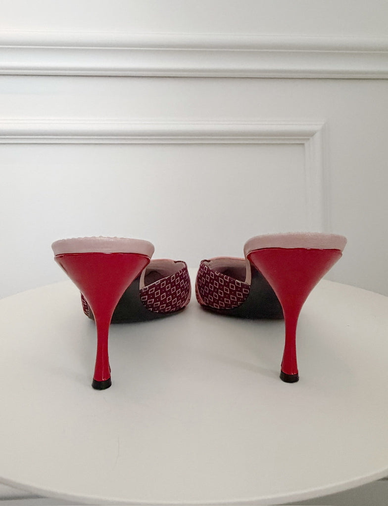 Vintage Printed Mules