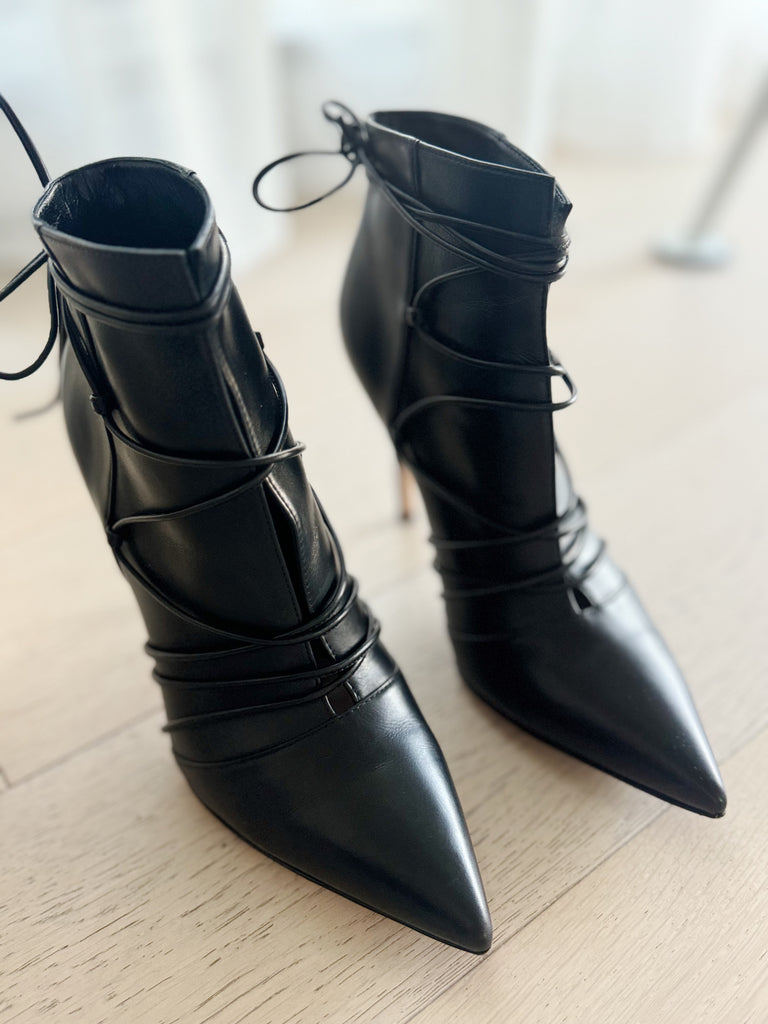 Pointed Leather Booties
