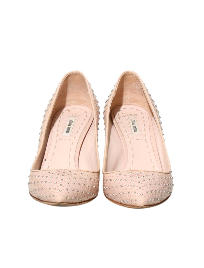 Studded Leather Pumps