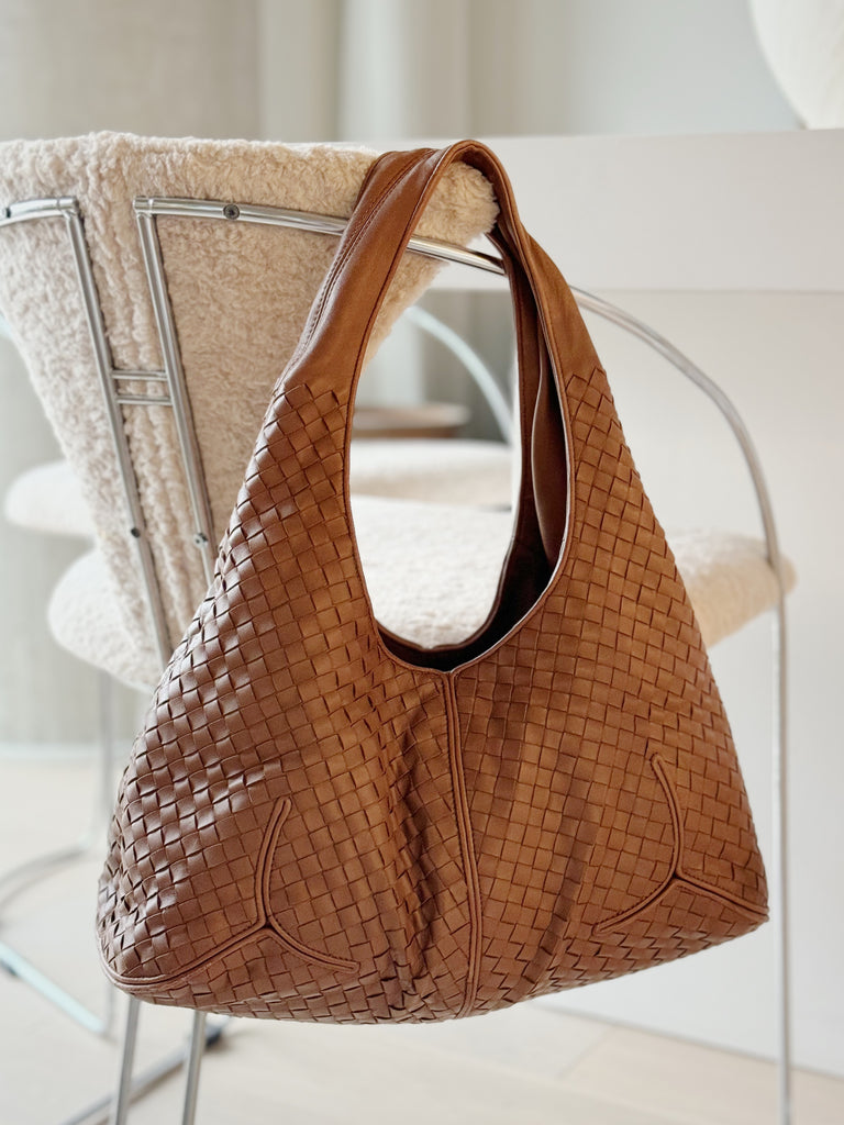 Vintage Intrecciato Leather Hobo