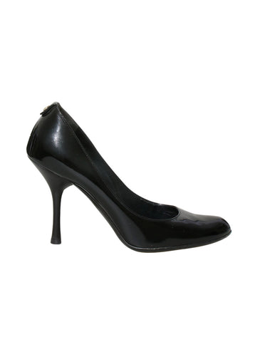 Patent Leather Round Toe Pumps