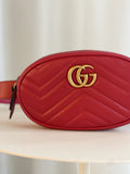 Matelassé Leather GG Marmont Belt Bag