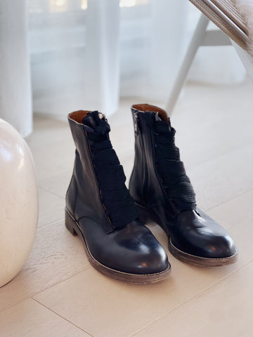 Lace-Up Leather Boots
