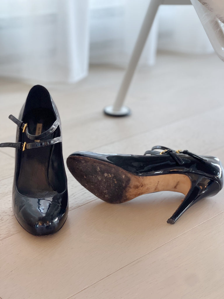 Patent Mary-Jane Pumps