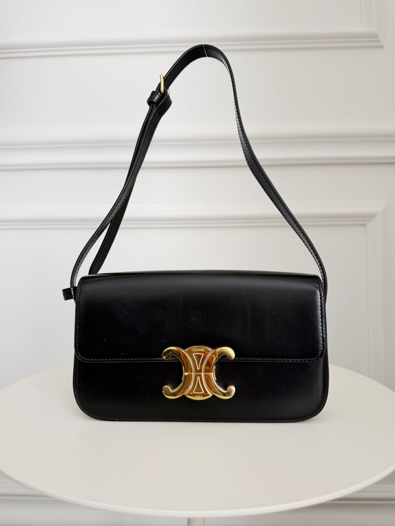 Triomphe Claude Leather Shoulder Bag