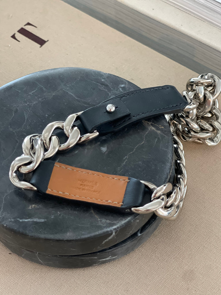 Leather and Chain Wrap Bracelet