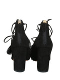 Suede Tassel Detail Pumps