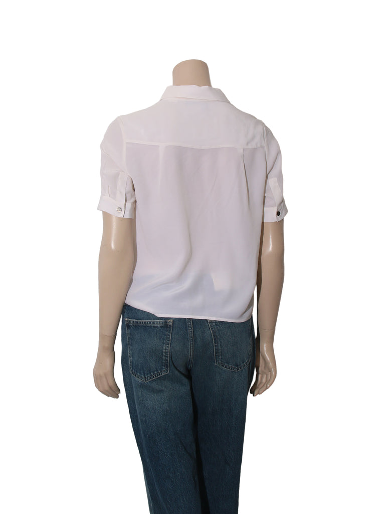 Short Sleeve Silk Blouse