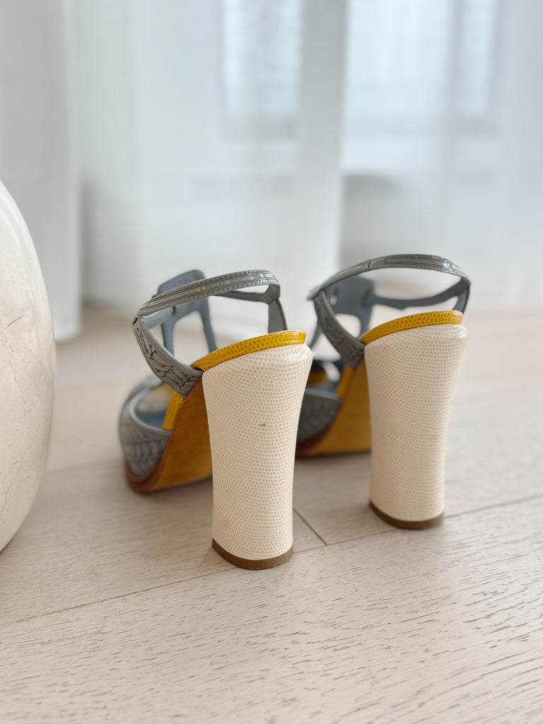 Patent Leather T-Strap Sandals