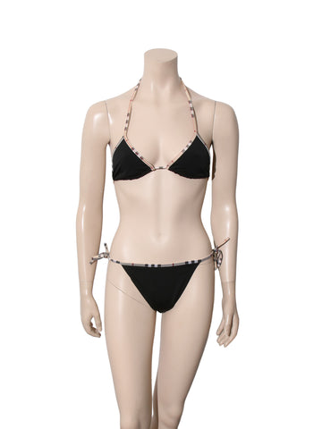 Check Trim Triangle Bikini