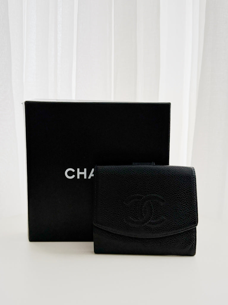 Caviar Leather French Purse Wallet