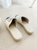Leather Logo Espadrille Mules