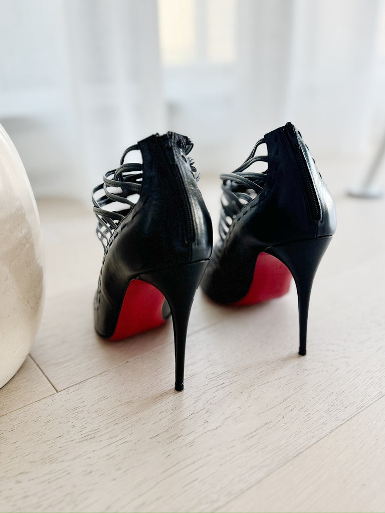 Strappy Leather Pumps