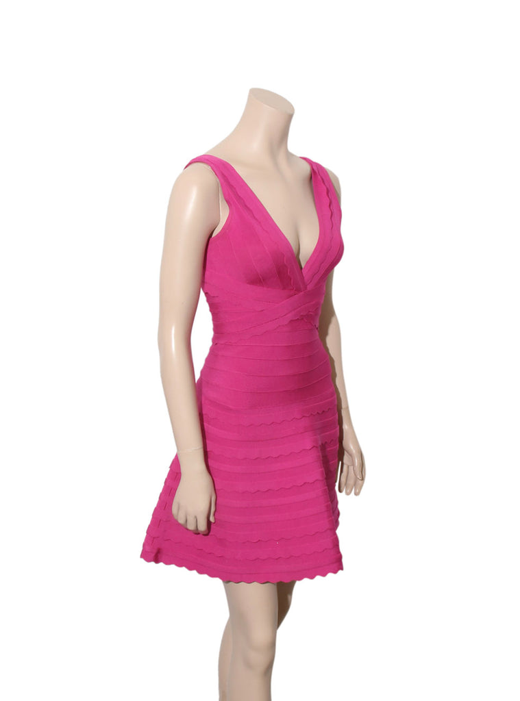 Scalloped Bandage Dress