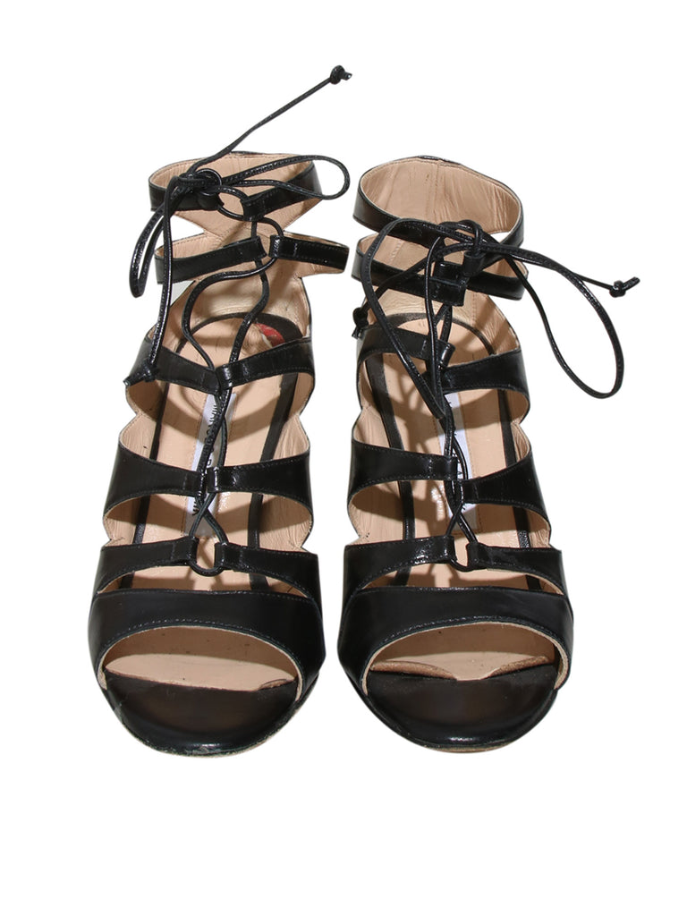 Lace Up Leather Sandals