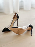 Studded PVC Pointed Heels