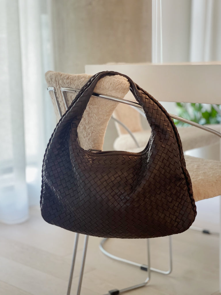 Vintage Intrecciato Leather Hobo