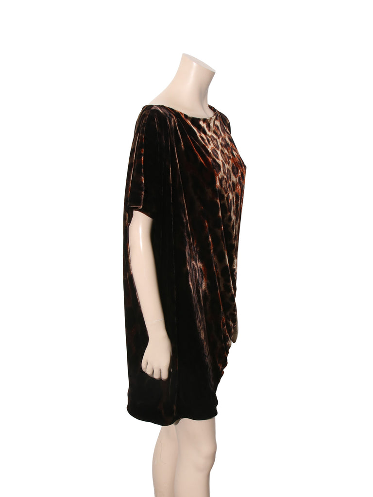 Leopard Print Velvet Mini Dress