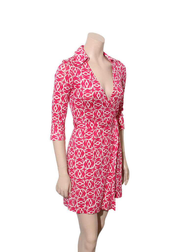 Silk Printed Wrap Dress