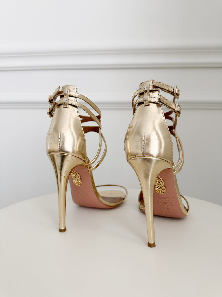 Leather High Heel Sandals