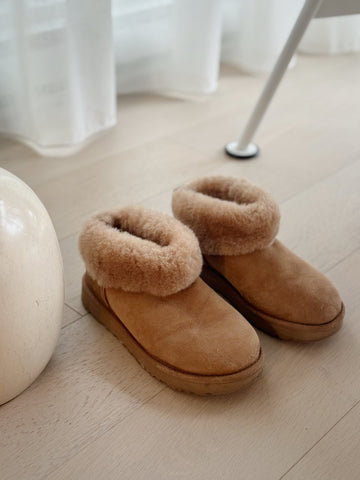 Leather Cone Heel Booties