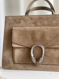 Suede Dionysus Tote Bag