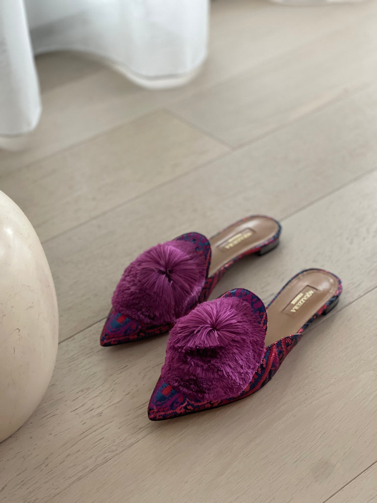 Powder Puff Pompom Mules