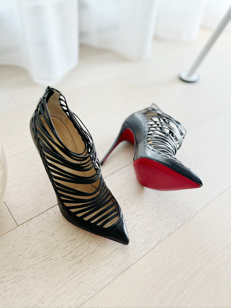 Strappy Leather Pumps