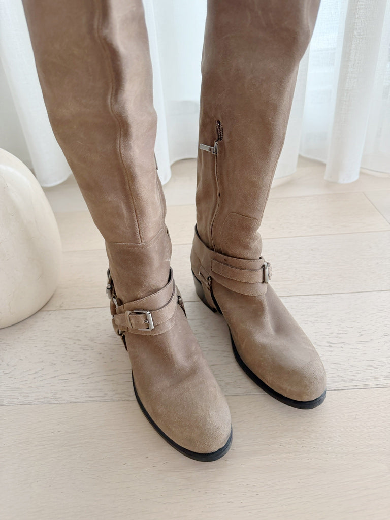 Suede Knee High Boots