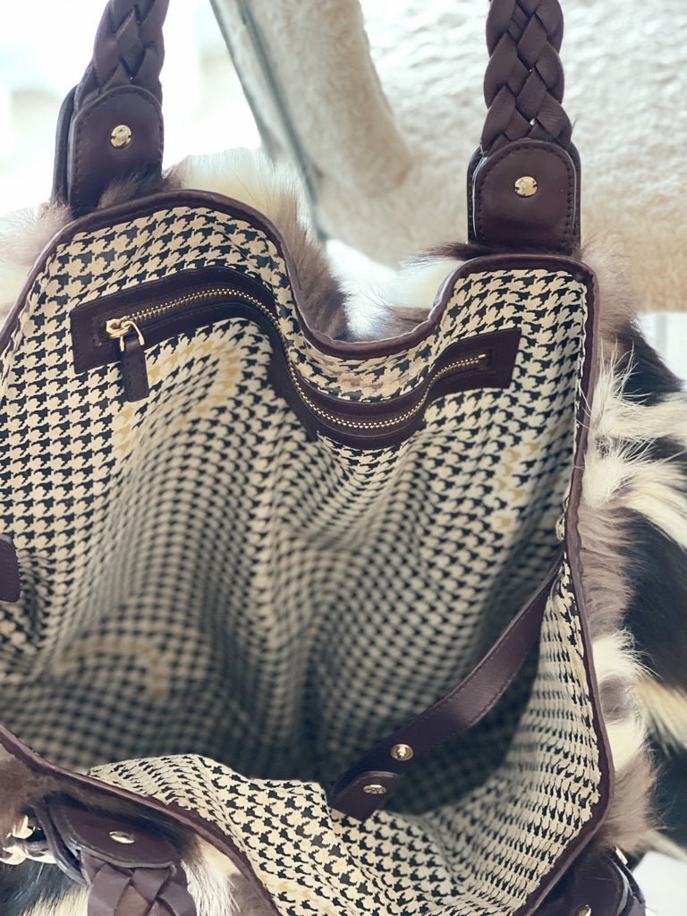 Limited Edition Fitch Fur Leather Pelham Medium Bag