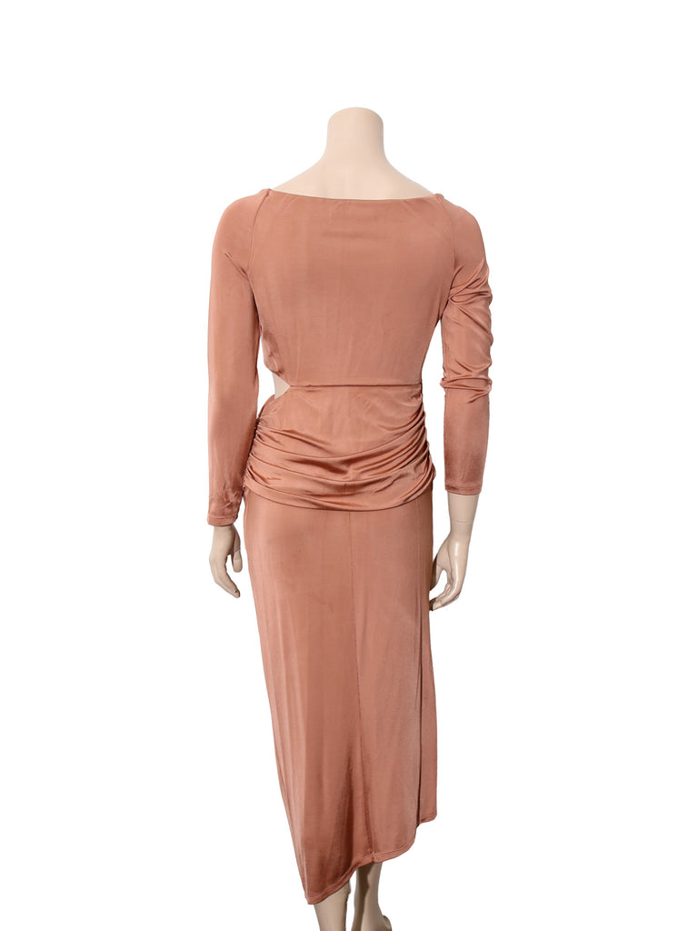 Cut Out Ruched Dress