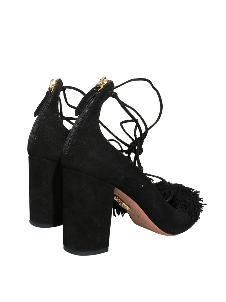 Suede Tassel Detail Pumps