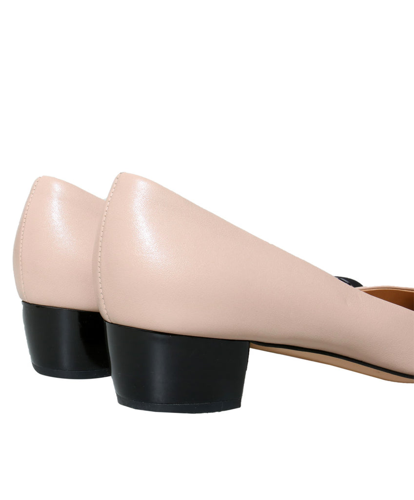 Round Toe Low Heel Pumps