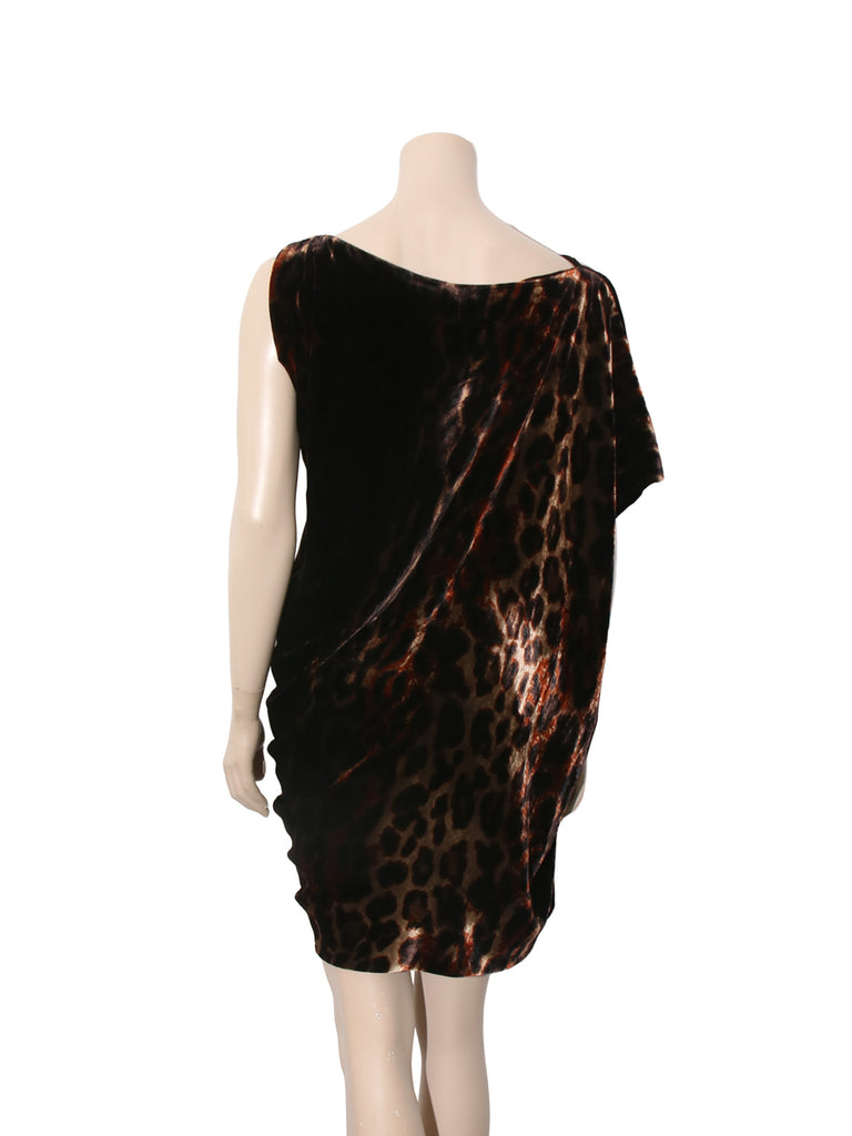Leopard Print Velvet Mini Dress