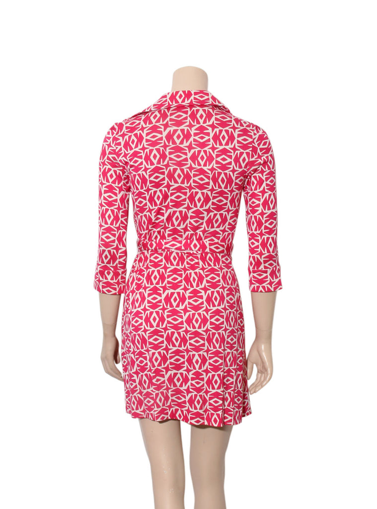 Silk Printed Wrap Dress