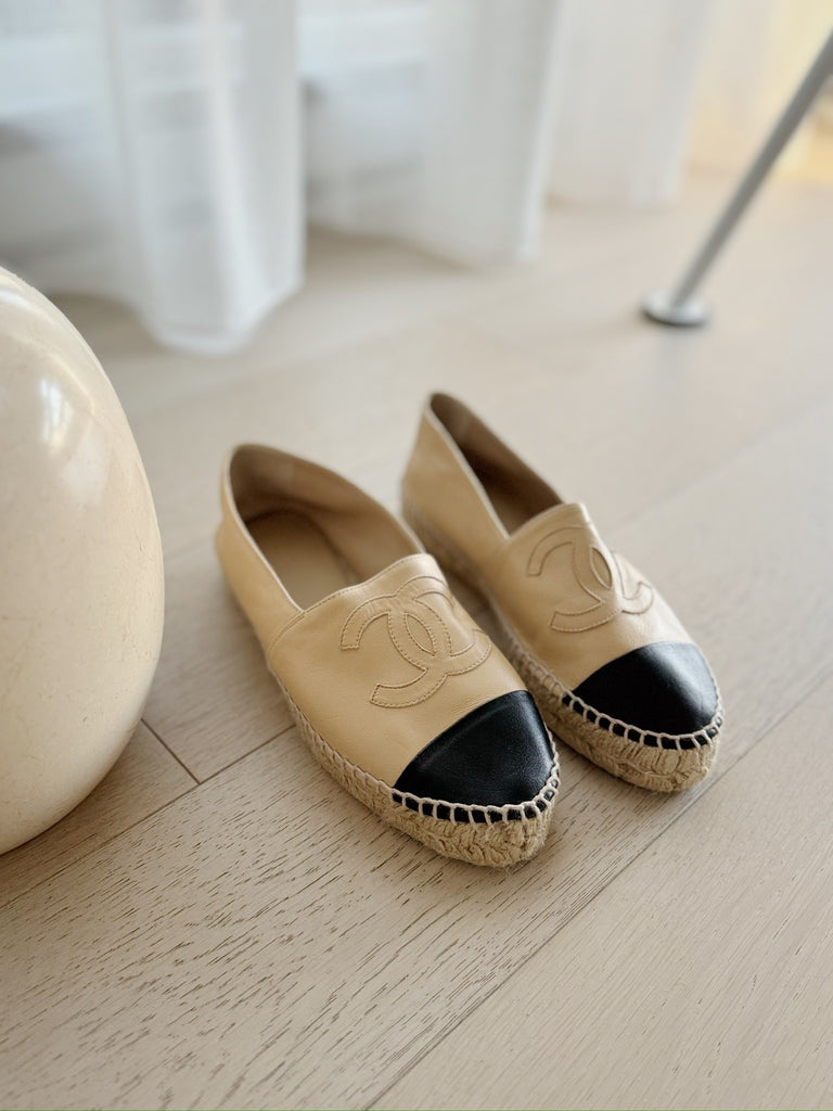 Leather Logo Espadrilles