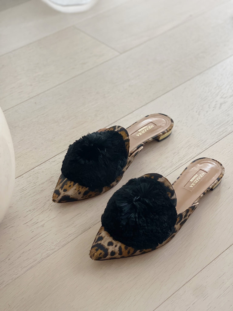 Powder Puff Pompom Mules