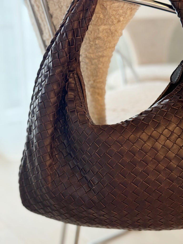 Vintage Intrecciato Leather Hobo