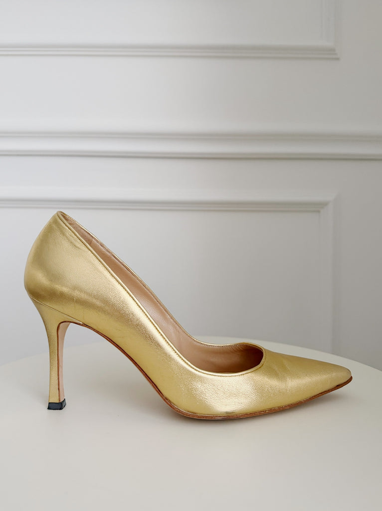 Metallic Leather Pumps