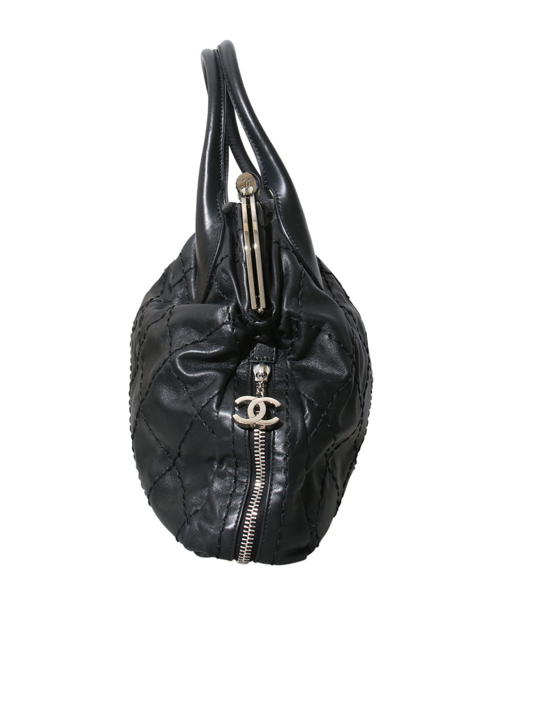 Leather Quilted Frame Bag