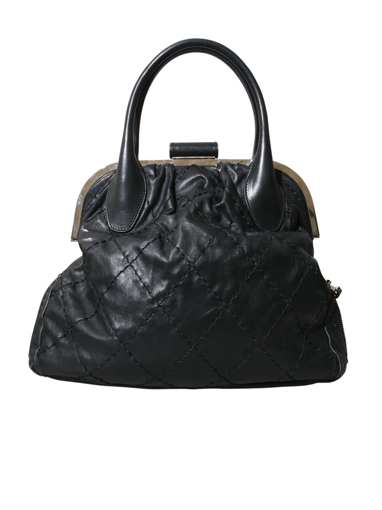 Leather Quilted Frame Bag