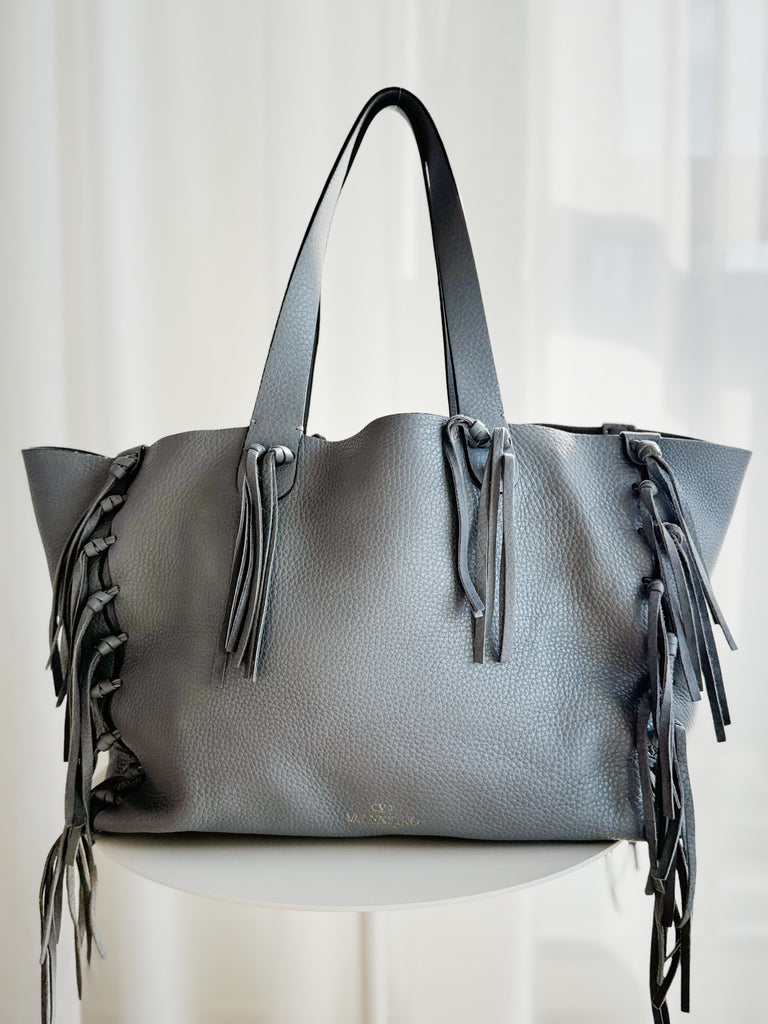 Leather Fringe Tote