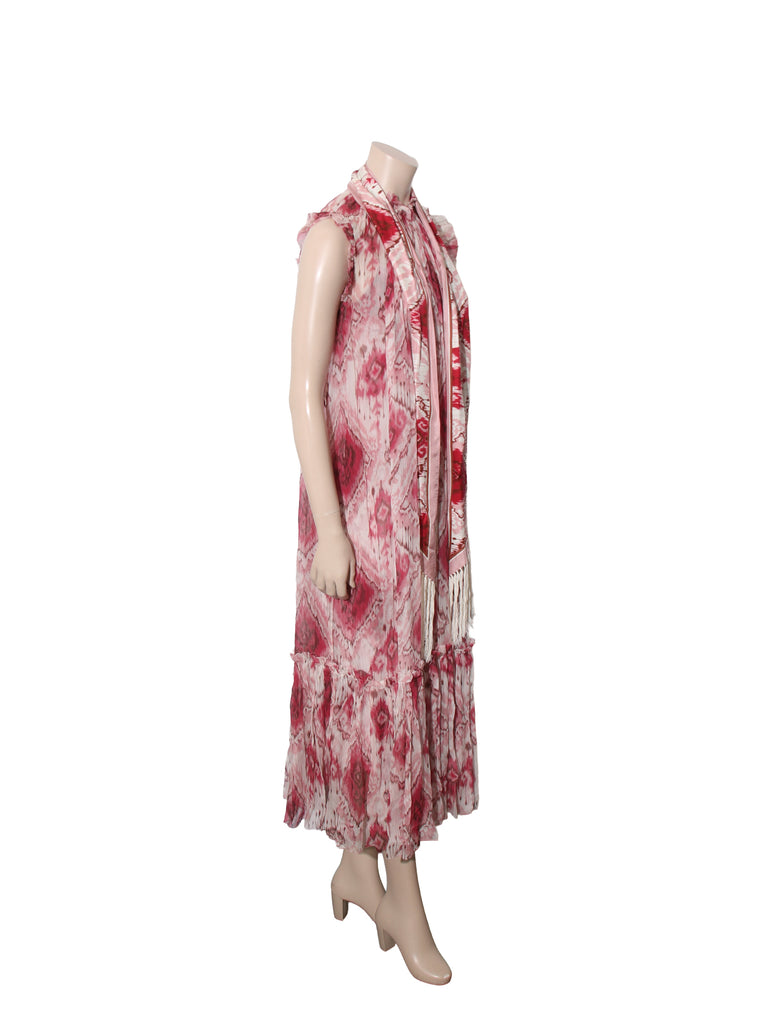 Silk Printed Maxi Dress