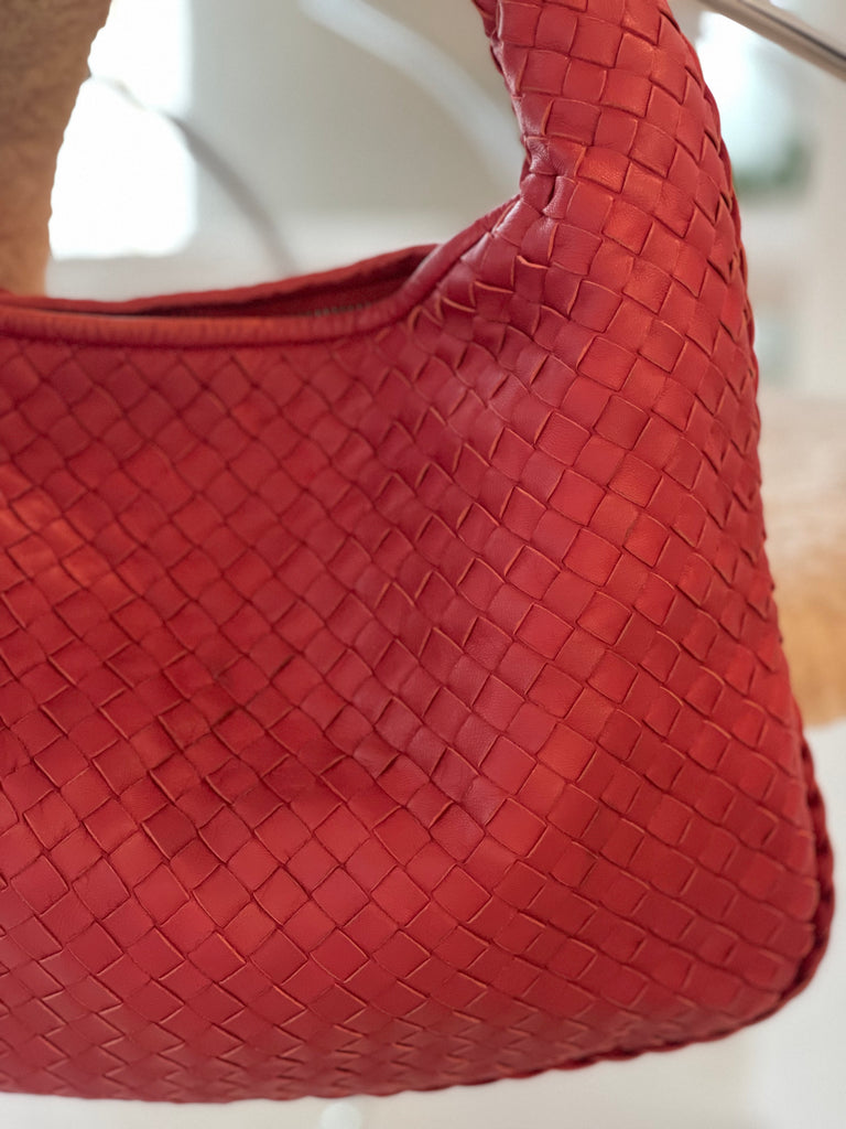 Vintage Intrecciato Leather Hobo