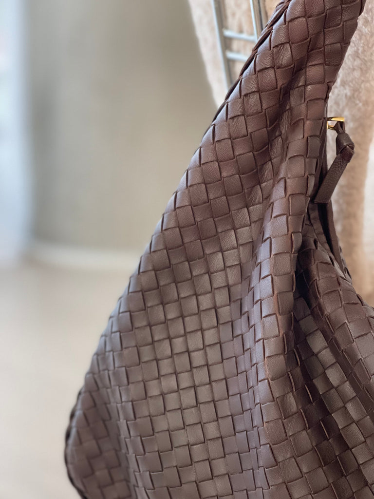 Vintage Intrecciato Leather Hobo